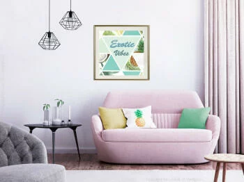 Plakat - Tropikalna mozaika (kwadratowy)