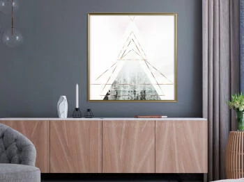 Plakat - Ośnieżony szczyt (kwadratowy)