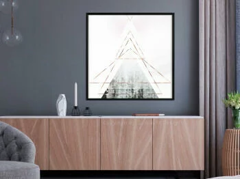 Plakat - Ośnieżony szczyt (kwadratowy)