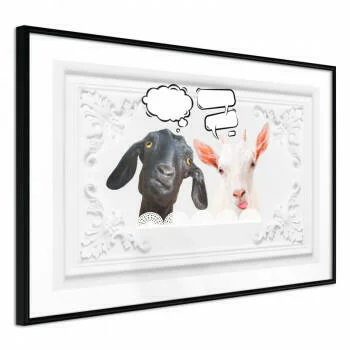 Plakat - Rozmowa dwóch kóz