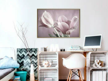 Plakat - Pastelowe tulipany I