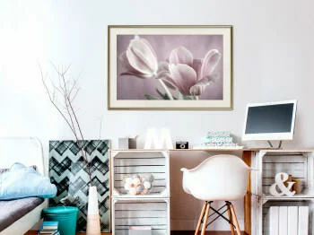 Plakat - Pastelowe tulipany I