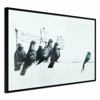 Plakat - Ksenofobiczne gołębie