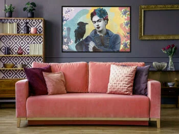 Plakat - Frida z krukiem
