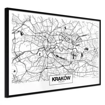 Plakat - Plan miasta: Kraków