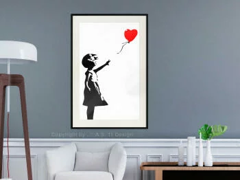 Plakat - Banksy: Girl with Balloon I - obrazek 2