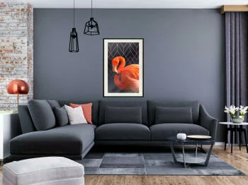 Plakat - Pomarańczowy flaming - obrazek 2
