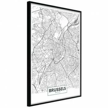 Plakat - Plan miasta: Bruksela