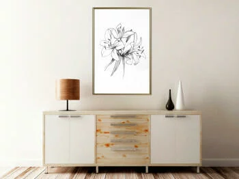 Plakat - Szkic lilii - obrazek 2