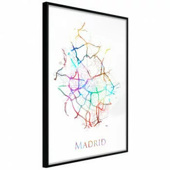 Plakat - Plan miasta: Madryt (kolorowy)