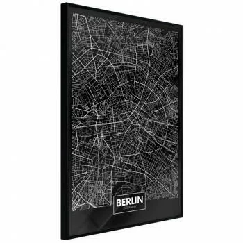Plakat - Plan miasta: Berlin (ciemny)