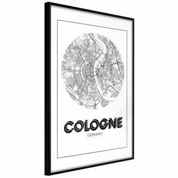 Plakat - Plan miasta: Kolonia (okrągły)