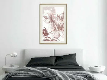 Plakat - Narysowany kwiat