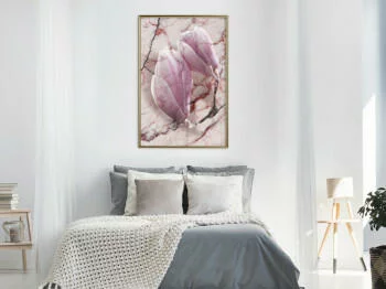 Plakat - Magnolia na marmurowym tle