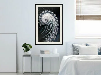 Plakat - Fraktalna spirala (negatyw)