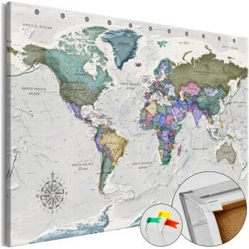 Obraz na korku - Światowe destynacje (1-częściowy) szeroki [Mapa korkowa]