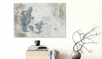 Obraz na korku - Skandynawski błękit [Mapa korkowa]