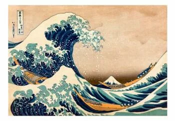 Fototapeta - Hokusai: Wielka fala w Kanagawie (Reprodukcja) - obrazek 2
