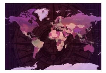 Fototapeta - Fioletowa mapa świata - obrazek 2