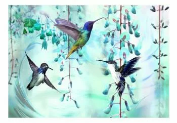 Fototapeta - Latające kolibry (zielony) - obrazek 2