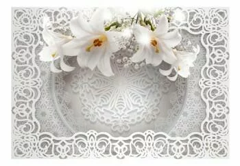 Fototapeta 3D - Lilie i ornamenty