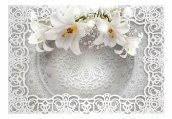 Fototapeta 3D - Lilie i ornamenty - obrazek 2