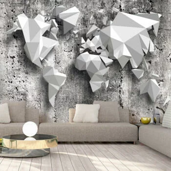 Fototapeta samoprzylepna - Mapa świata: origami