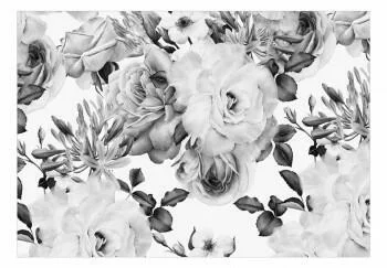 Fototapeta samoprzylepna - Sentymentalny ogród (czarno-biały)