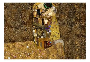 Fototapeta - Inspiracja Klimtem: Złoty pocałunek - obrazek 2