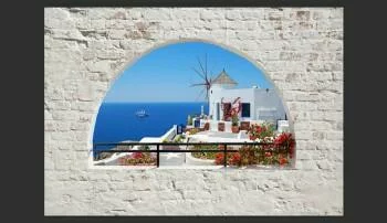 Fototapeta 3D - Lato na Santorini