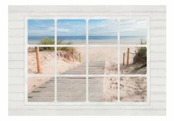 Fototapeta - Okno & plaża - obrazek 2