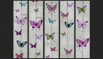 Tapeta motyle na ścianie