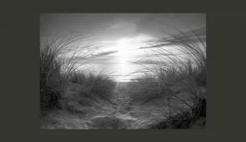 Fototapeta - plaża (czarno-biały) - obrazek 2