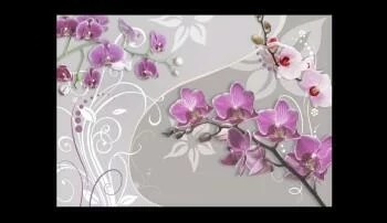 Fototapeta - Lot purpurowych orchidei - obrazek 2
