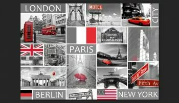 Fototapeta - London, Paris, Berlin, New York - obrazek 2