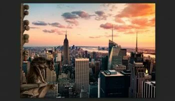 Fototapeta - Nowy Jork: wieżowce i zachód słońca - obrazek 2