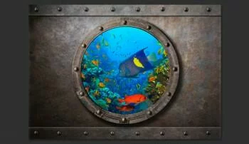 Fototapeta 3D - Okno łodzi podwodnej - obrazek 2