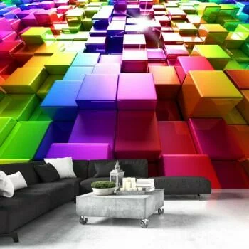 Fototapeta 3D - Kolorowe sześciany