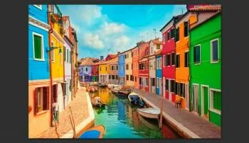 Fototapeta - Kolorowy kanał w Burano - obrazek 2