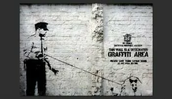 Fototapeta - Banksy - Graffiti Area