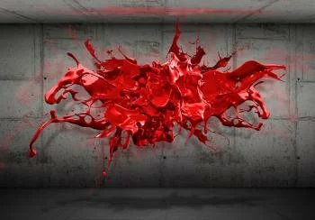 Fototapeta - Czerwony kleks - obrazek 6