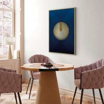 Obraz - W cieniu klasycznego błękitu (1-częściowy) - złote koło w abstrakcji - obrazek 5