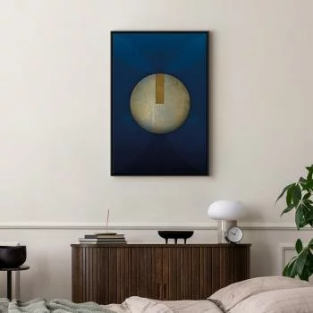 Obraz - W cieniu klasycznego błękitu (1-częściowy) - złote koło w abstrakcji - obrazek 6