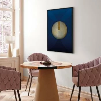 Obraz - W cieniu klasycznego błękitu (1-częściowy) - złote koło w abstrakcji - obrazek 5