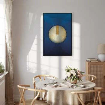 Obraz - W cieniu klasycznego błękitu (1-częściowy) - złote koło w abstrakcji - obrazek 7