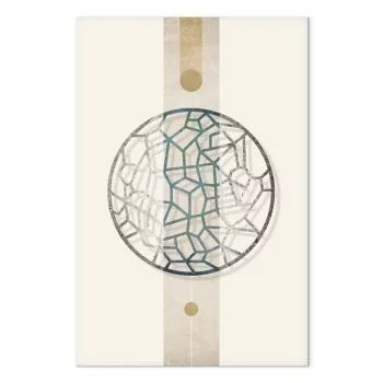 Obraz - Koło z artystycznymi detalami.(1-częściowy) - kształt abstrakcji - obrazek 2