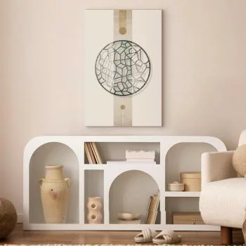 Obraz - Koło z artystycznymi detalami.(1-częściowy) - kształt abstrakcji - obrazek 5