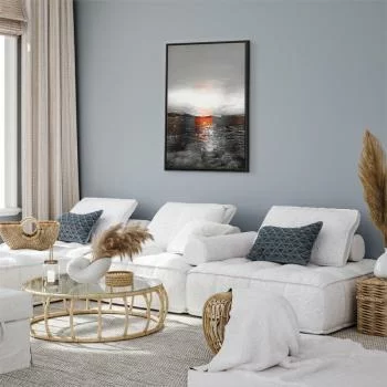 Obraz - Odbicie barw (1-częściowy) - zachód słońca w malowanej abstrakcji tła - obrazek 5