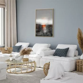 Obraz - Odbicie barw (1-częściowy) - zachód słońca w malowanej abstrakcji tła - obrazek 5