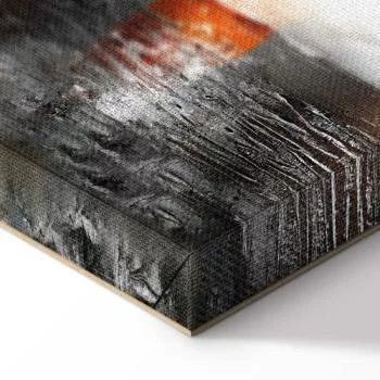 Obraz - Odbicie barw (1-częściowy) - zachód słońca w malowanej abstrakcji tła - obrazek 8